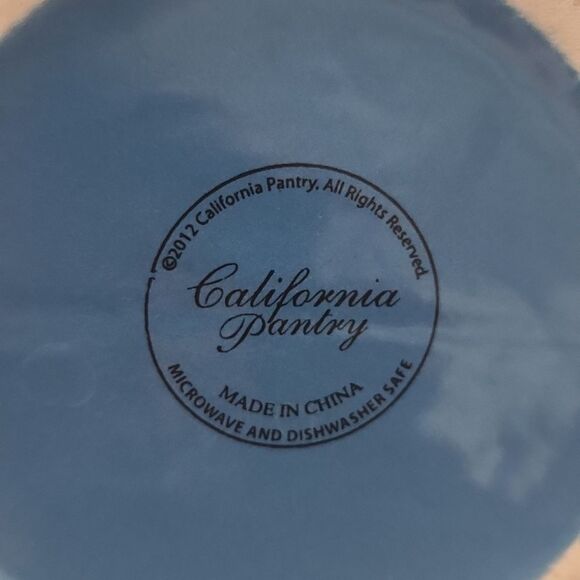Set Of 2 California Pantry Dk Blue Crock Bowls - Picture 2 of 6